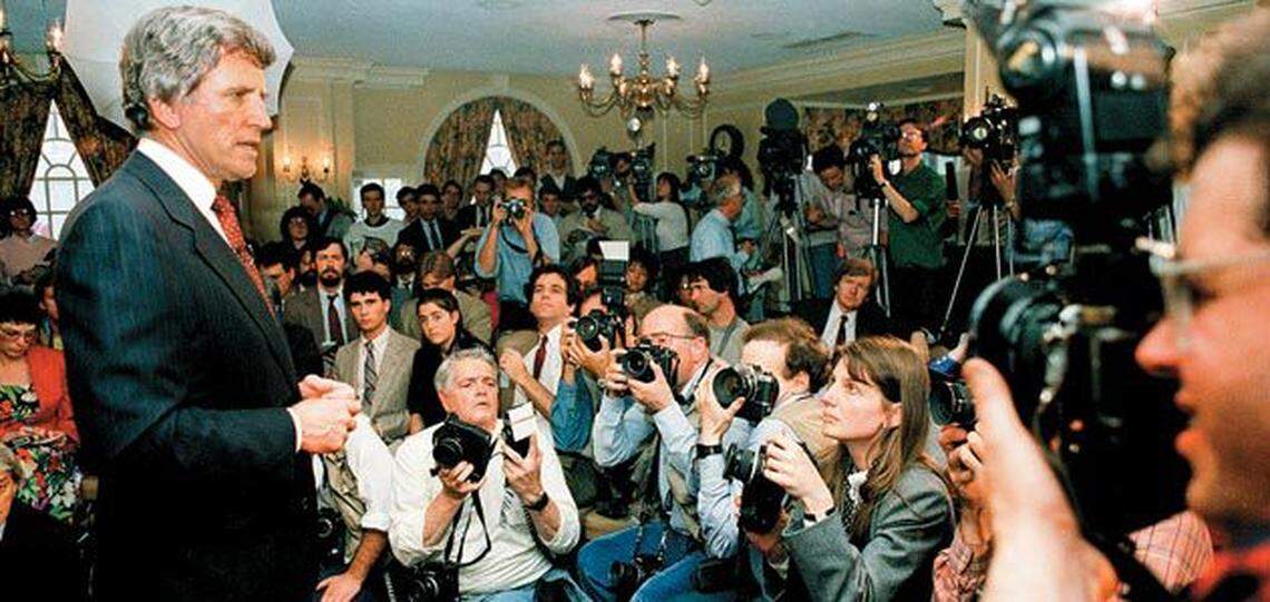 The story by the Herald led to a frenzy of attention by reporters and, soon, the candidate’s exit from the presidential race.