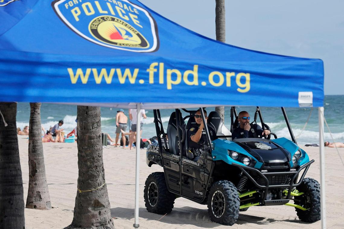 During Fort Lauderdale’s annual spring break news conference on March 1, 2024, city officials said to expect an increased police presence. (Amy Beth Bennett / South Florida Sun Sentinel)