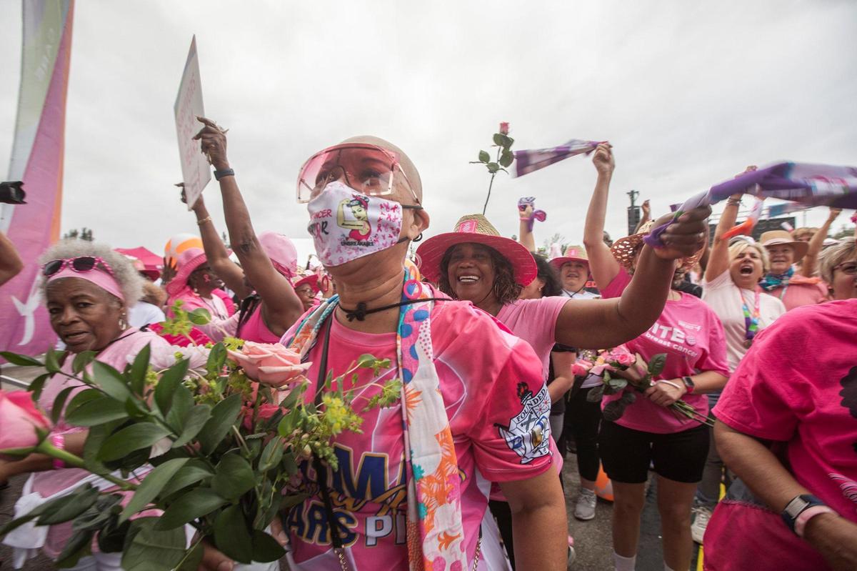 Linda Stevens at the Susan G. Komen More Than Pink Walk at Amelia Earhart Park in Hialeah on Saturday, Oct. 19, 2024.