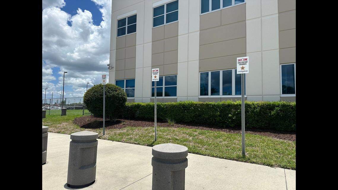 The shooting happened in the parking lot of the Pinellas County Sheriff’s Office administration building in Largo, Florida, which is listed as a “Safe Zone” for child custody exchanges.