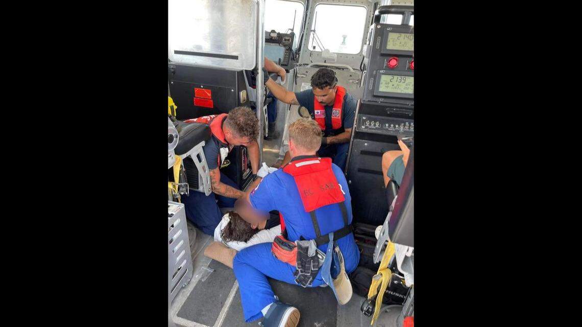 A 14-year-old was seriously hurt off Florida’s Gulf Coast when he fell off a boat into its spinning propellers, according to the U.S. Coast Guard.