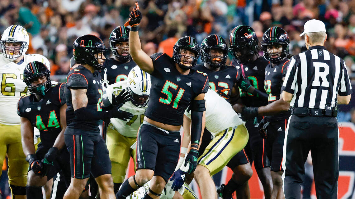 Miami’s Mauigoa prayed and said God gave him ‘a sign.’  He’s back for Pinstripe Bowl, ‘24