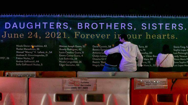 Photo Gallery: Families gather for vigil at site to mark one year anniversary of Surfside condo collapse
