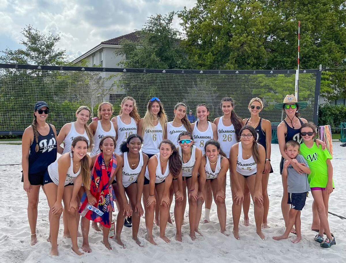 Westminster Christian’s beach volleyball team advanced to the state quarterfinals in the first season as a state-sanctioned sport by the Florida High School Athletic Association.