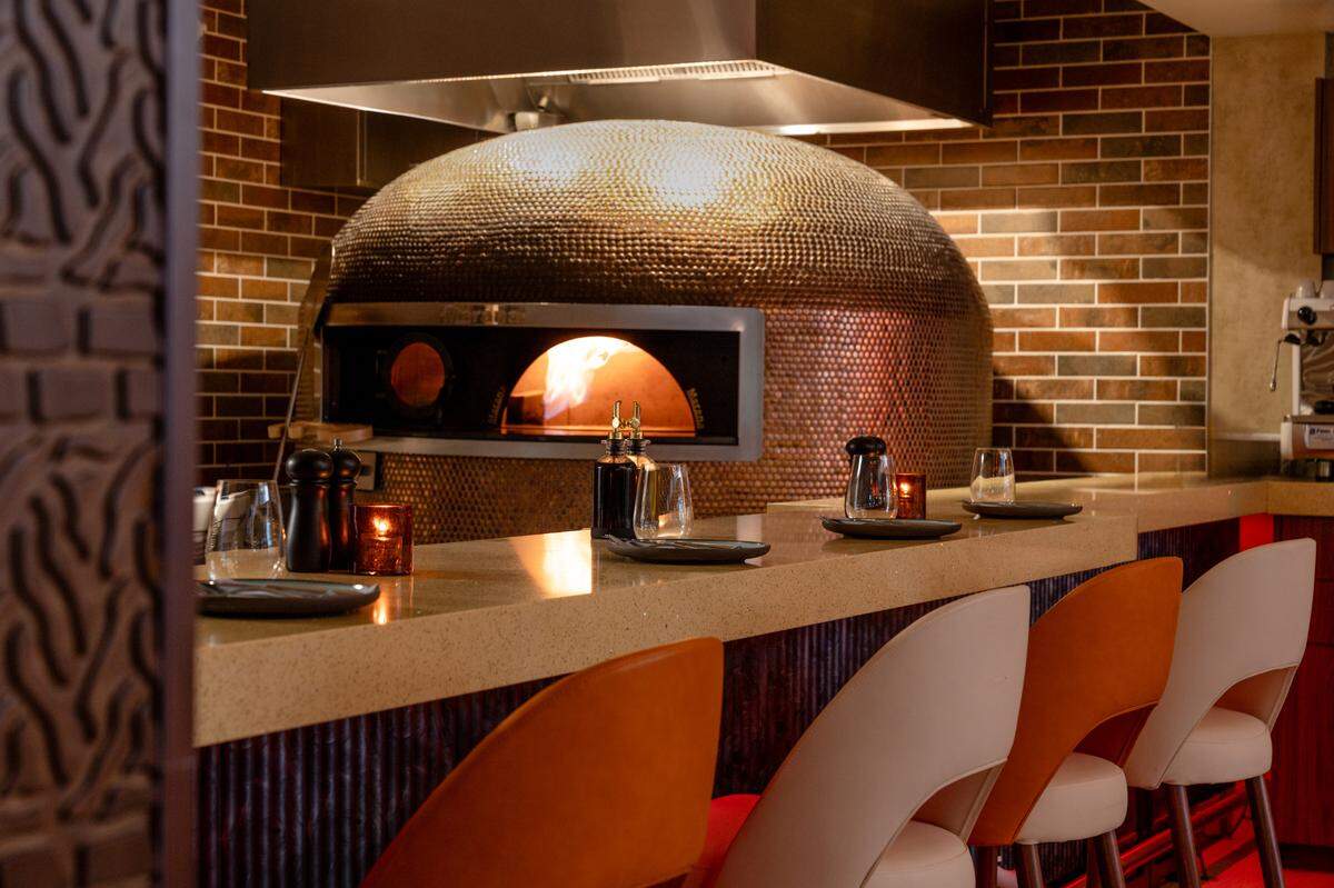 Marana Forni pizza oven at Serafina Italian restaurant at Miami Worldcenter.