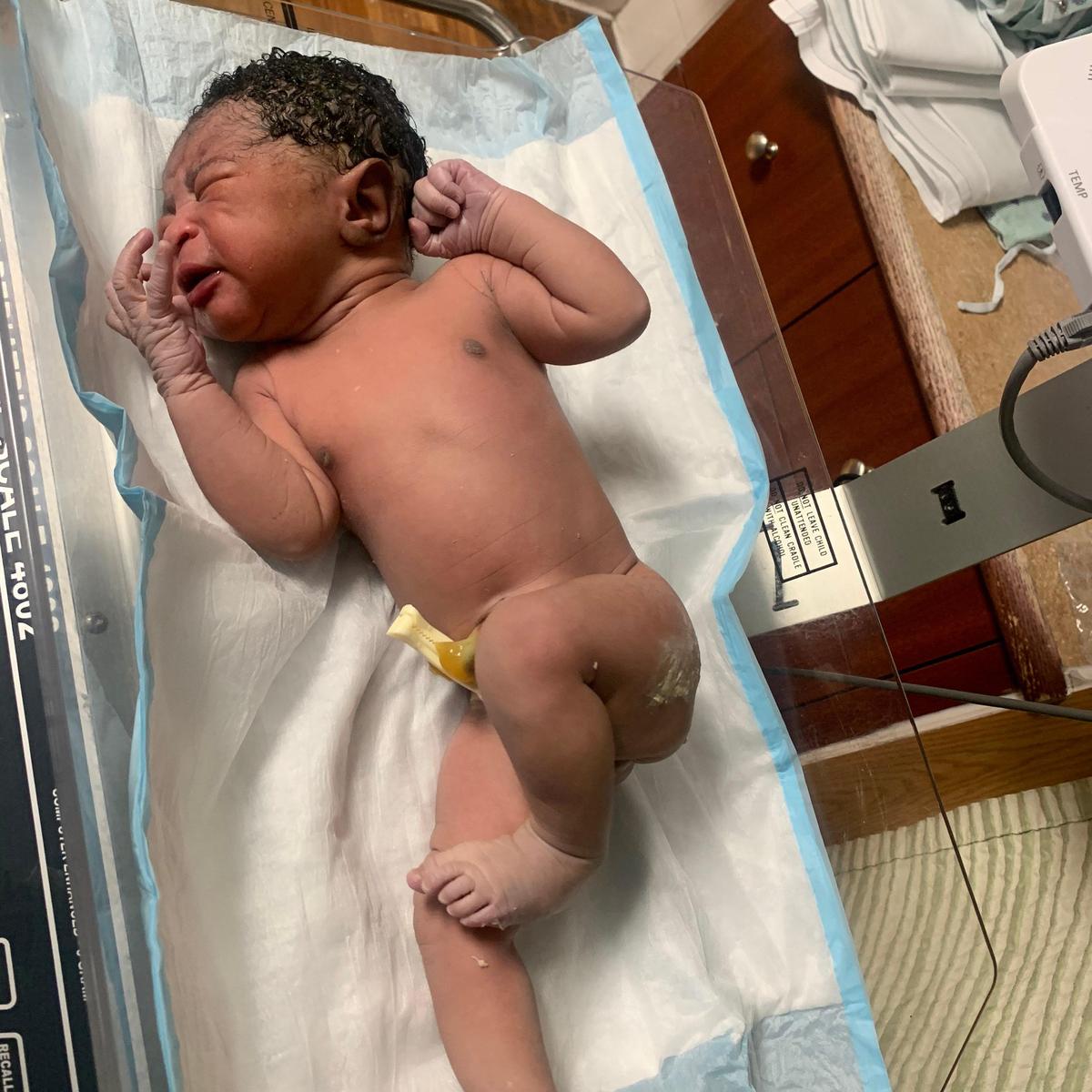 Remy D’Or Costume arrived at 6:51 p.m. on May 14, 2020, a few days shy of her May 18 due date. Remy weighed in at 6 pounds, 6 ounces, and was 18 inches long.