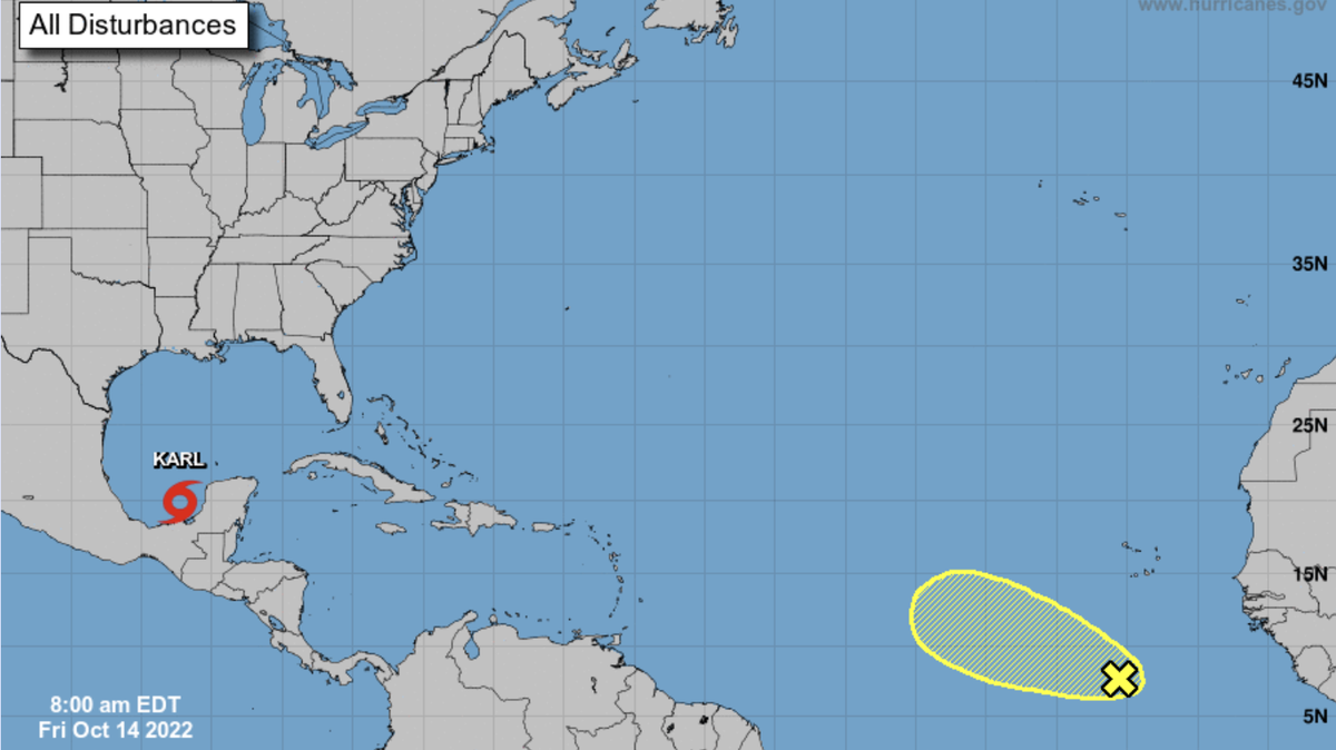 Forecasters are watching a disturbance in the Atlantic and Tropical Storm Karl.