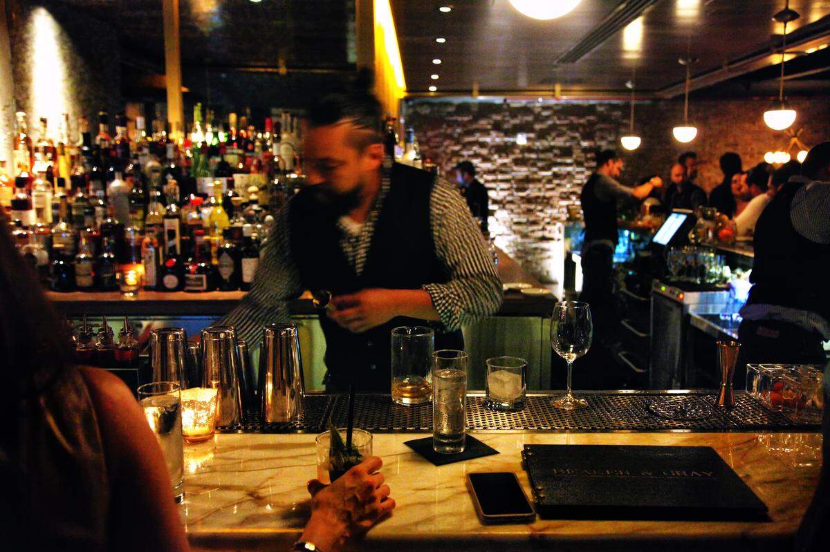 The bar at Beaker & Gray