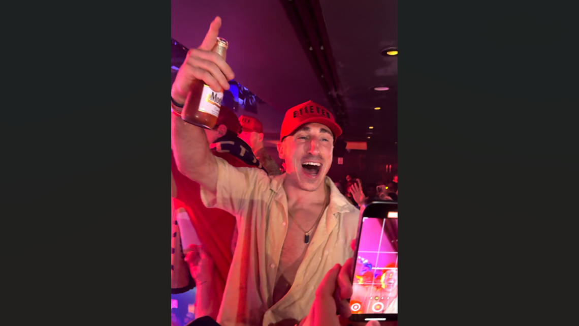 To celebrate their back to back Stanley Cup wins the Florida Panthers partied at E11EVEN club in Miami June 19, 2025. In a viral moment, left winger Brad Marchand celebrated with fans in the balcony and autographed jerseys and plastic rats.