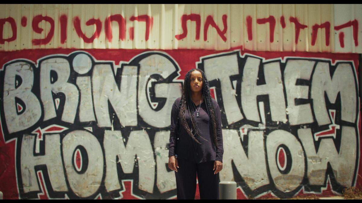 Ashager Araro, an Ethiopian-Israeli activist, in a scene from Wendy Sachs’ documentary ‘OCTOBER H8TE,’ showing as part of the Miami Jewish Film Festival.