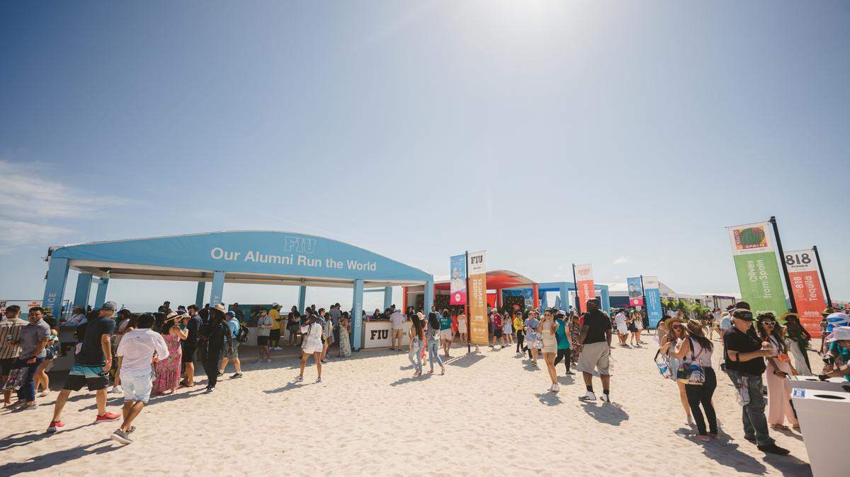 FIU hospitality students are the lifeblood of the annual South Beach Wine & Food Festival (SOBEWFF) gaining hands-on experience by helping host open-air food events for thousands of fairgoers.