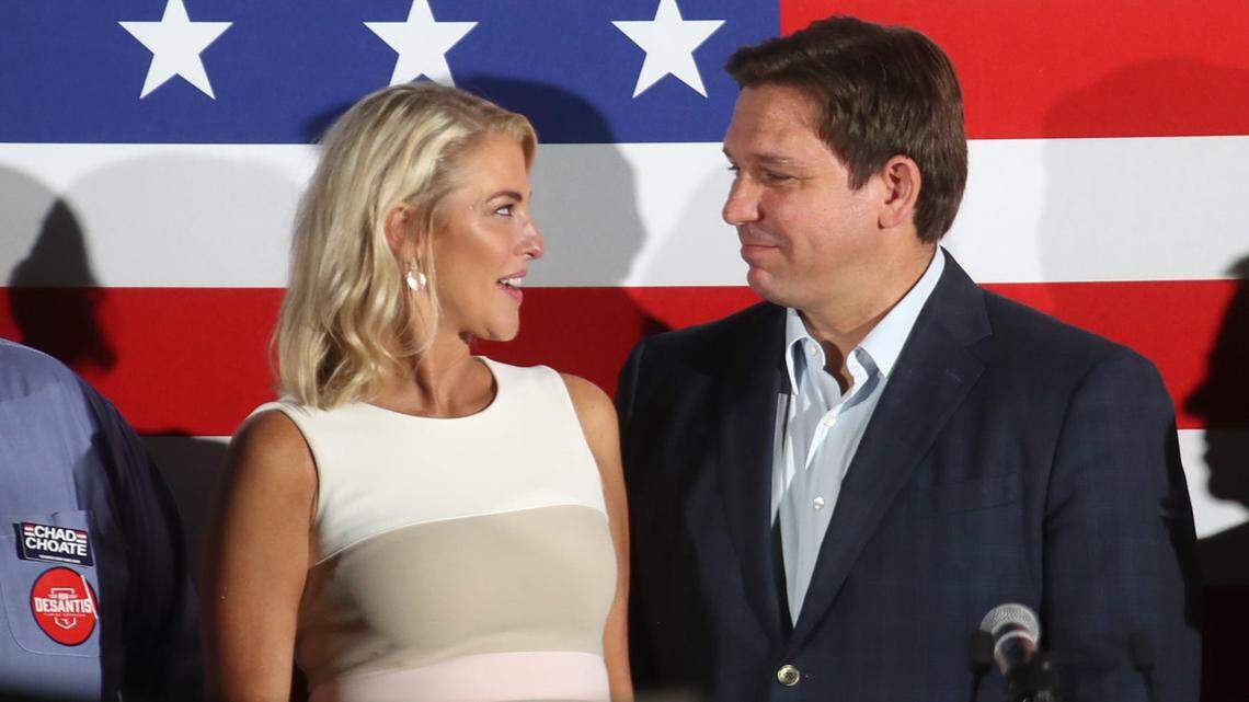 In 2022, then Sarasota District 1 School Board member Bridget Ziegler and Florida Gov. Ron DeSantis took the stage at the Sahib Shriner Event Center as part of his Education Agenda Tour across the state.