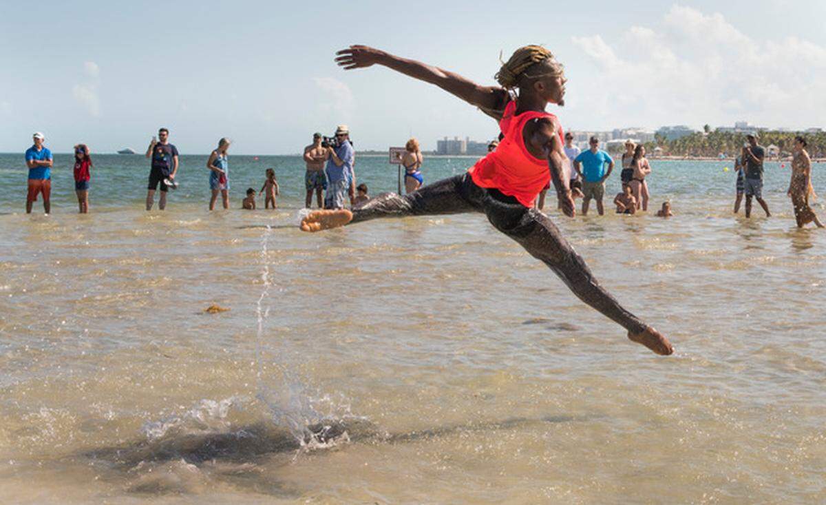 The National Water Dance performance on Key Biscayne at the beach near the Biscayne Nature Center on April 14, 2018.
