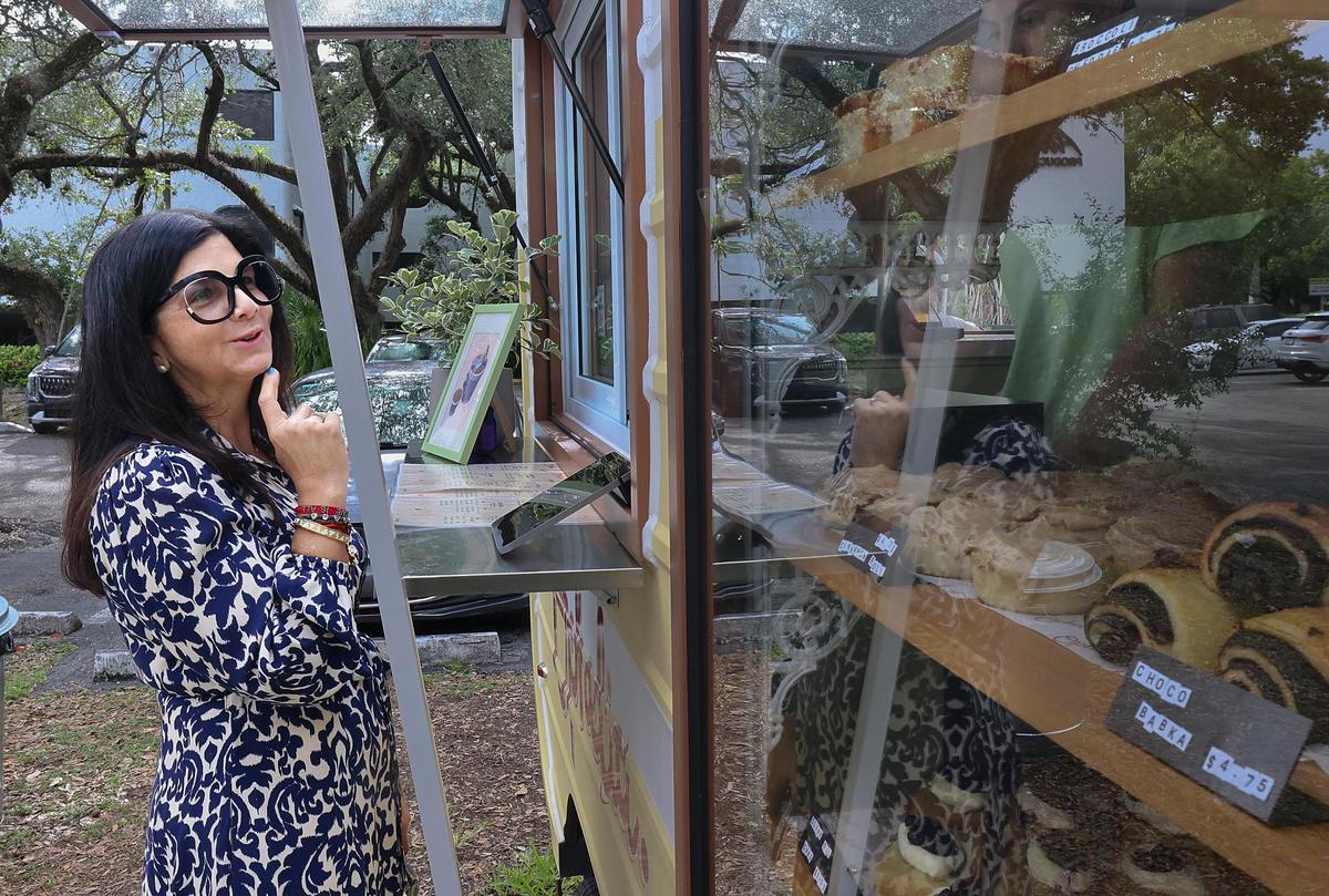 Michelle Gonzalez pauses to make her selection at Ophelia.