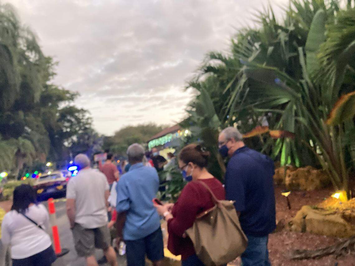 Voters at the Hammocks, a large single-family home community in Kendall, wait in line on Jan. 3, 2022, to vote for board members of the Hammocks Community Association. Hammocks residents have filed 15 complaints with the Florida Department of Business and Professional Regulation in 2022 over the governance of the community.