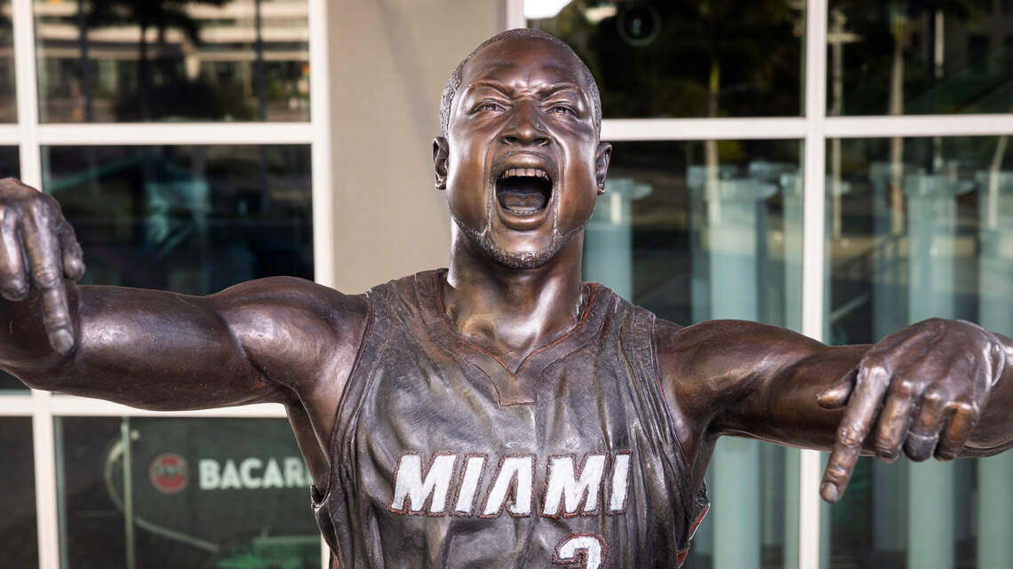 Wade’s bronze Heat statue gets a new head to ‘further capture Dwyane’s likeness’