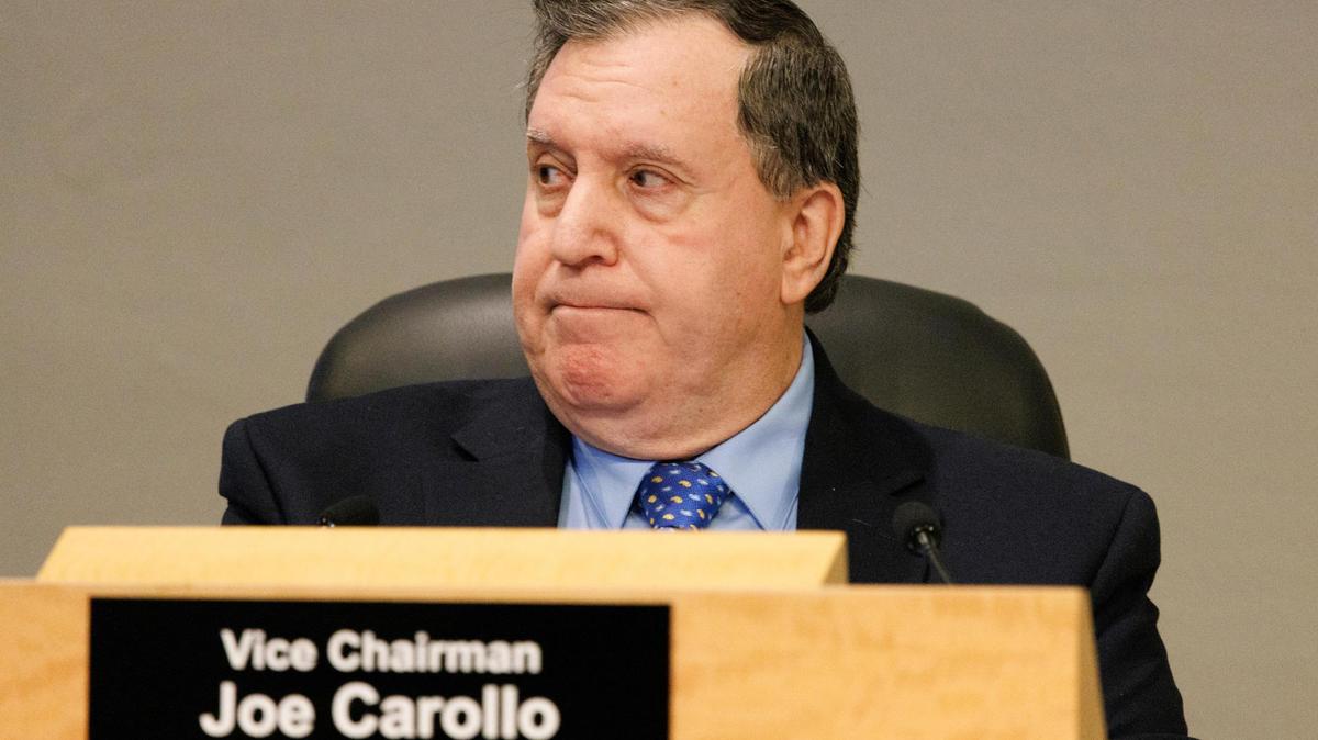 Vice Chairman Joe Carollo during a conversation at a Miami City Commission meeting on Oct. 15, 2024, at Miami City Hall.