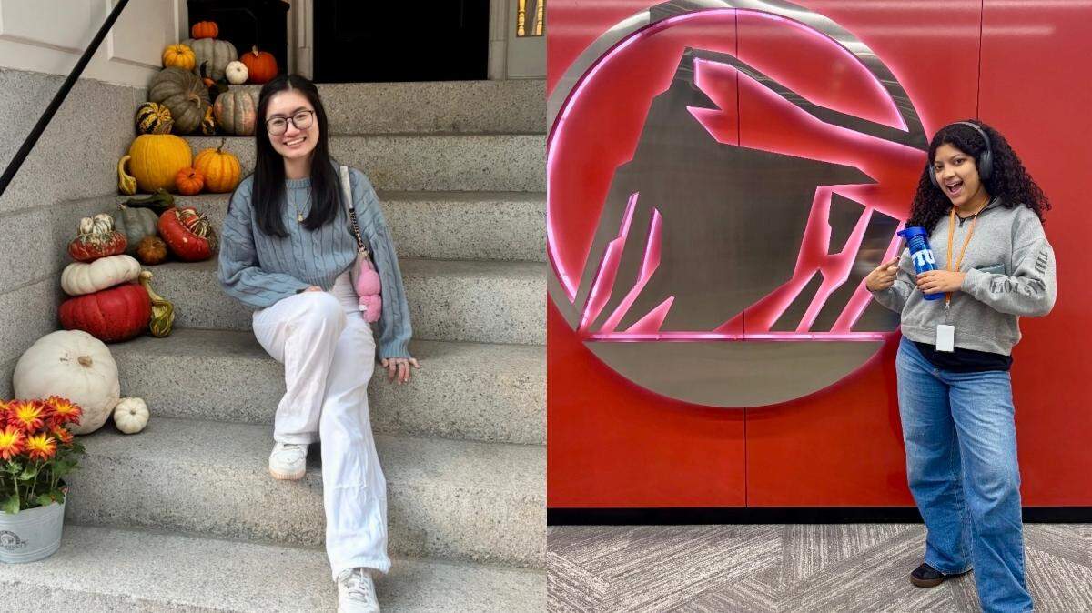 Jenny Li (left) is studying computer science in Boston, and Helen Gomez (right) accepted a cybersecurity position in Washington, D.C. Both are part of a growing number of young professionals building their futures outside South Florida.
