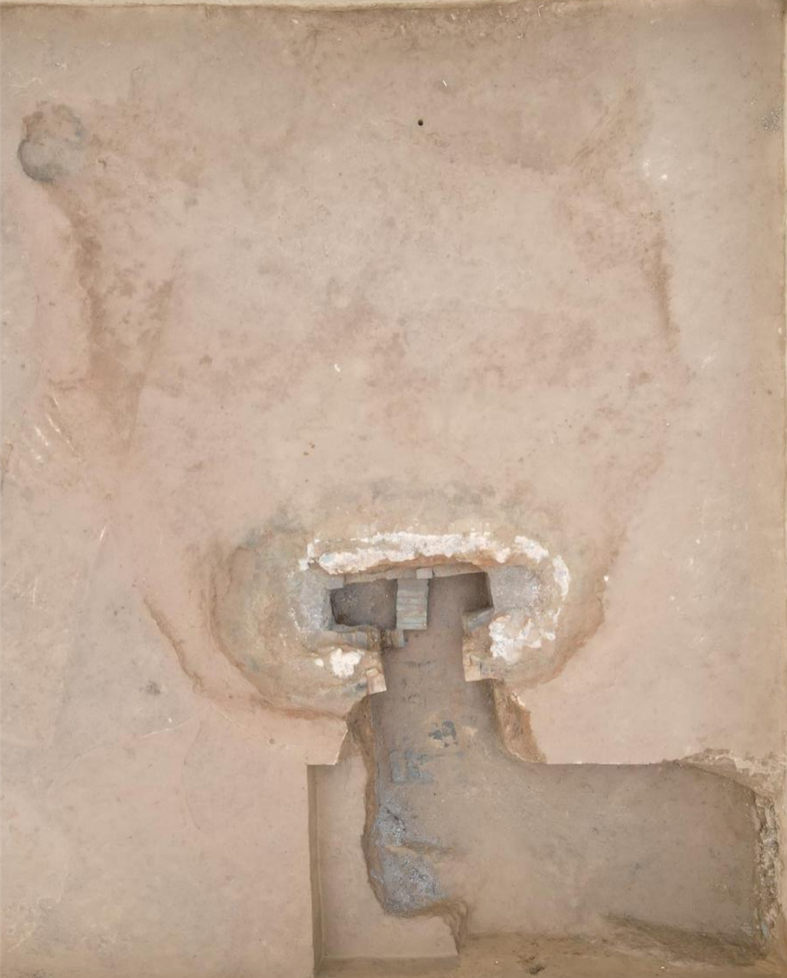 A panoramic view of one of the ancient stoves.