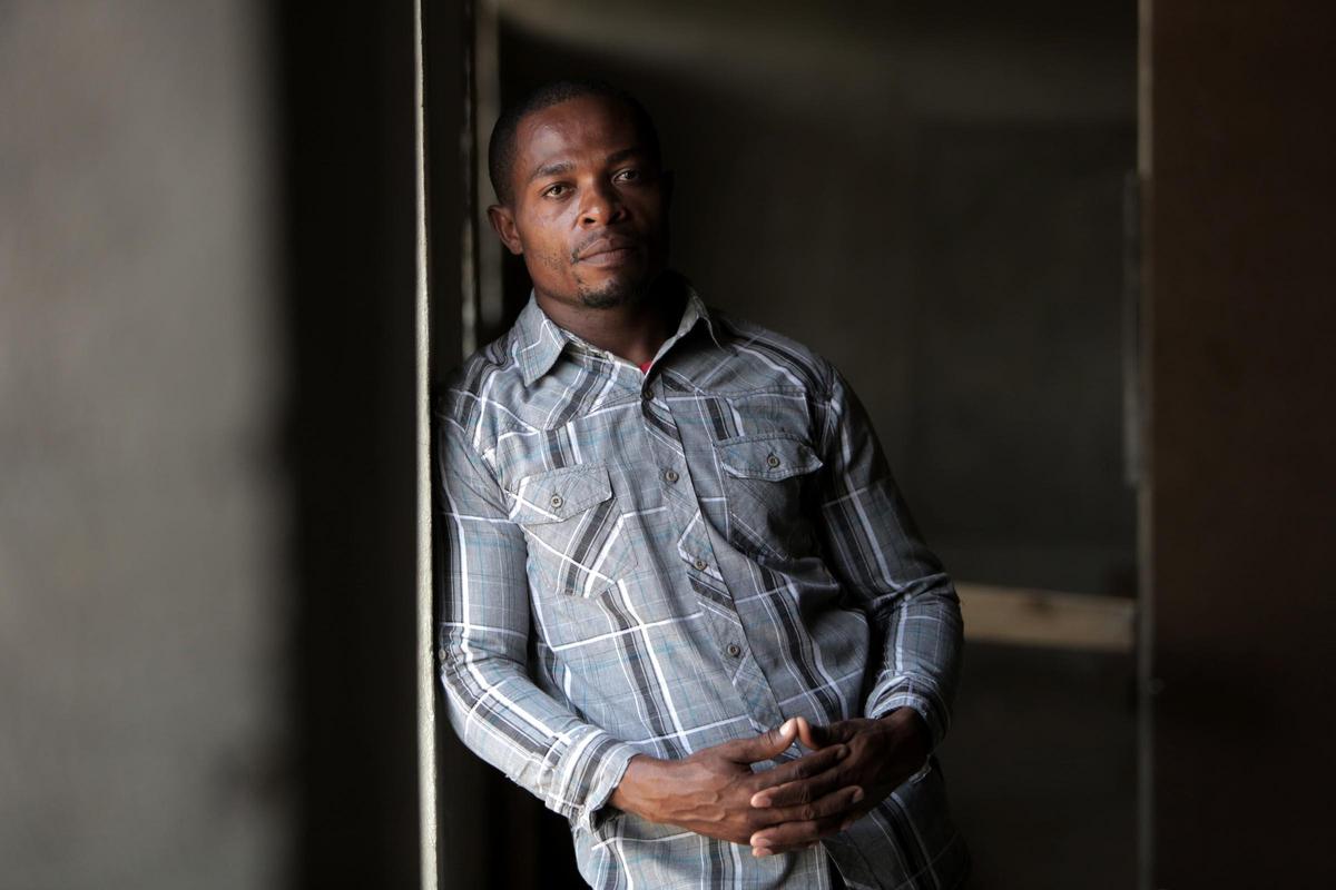 Junior Alexis, 32, is one of the leaders inside the Teren Toto camp. Alexis said the camp’s residents want to be treated as human beings and need “durable, good housing” after being displaced by the Jan. 12, 2010, earthquake.