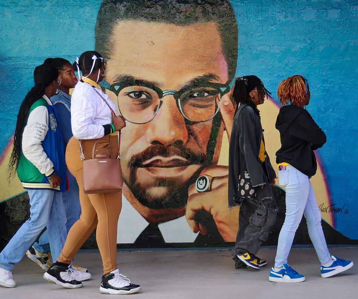 Miami Northwestern High School students make their way to the auditorium as the Marshall L. Davis African Heritage Cultural Arts Center presented its Black History Month event for 120 students from Miami-Dade County Public Schools at 10:00AM on Monday, February 10, 2025.
