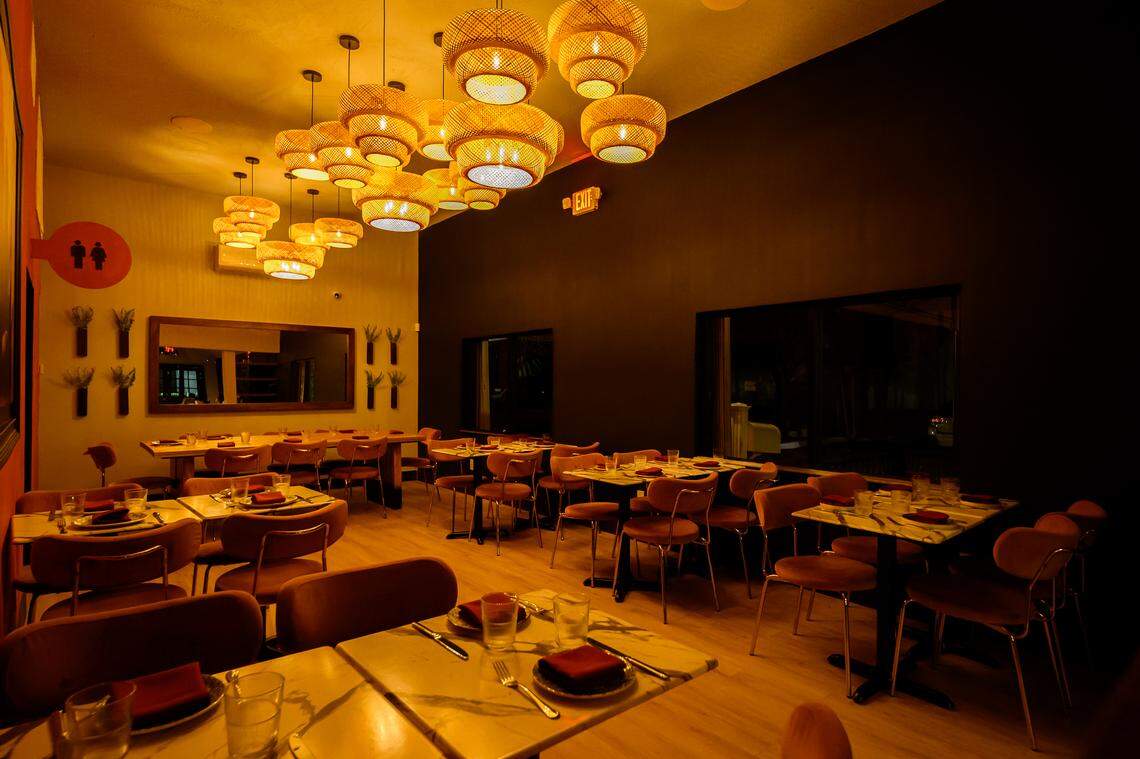 A dining room at Casa MX, a new Mexican restaurant in Miami.