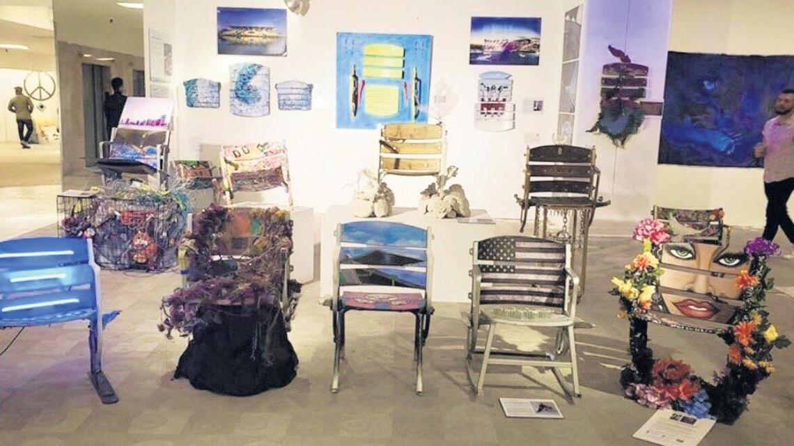 Artists turn Miami Marine Stadium seats into art. The seats once held Jimmy Buffett fans