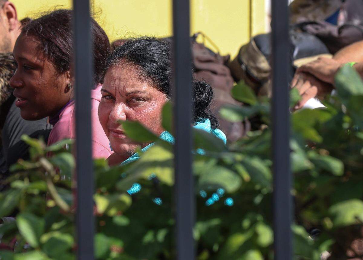 Cuban migrants wait to be processed at the U.S. Border Patrol station in Marathon in the Florida Keys on Wednesday, Jan. 4, 2023. About 40 men, women and some small children were at the center. Over the past few weeks, hundreds of Cuban migrants have landed in the Florida Keys as the country’s economy worsens and political repression gets tougher.
