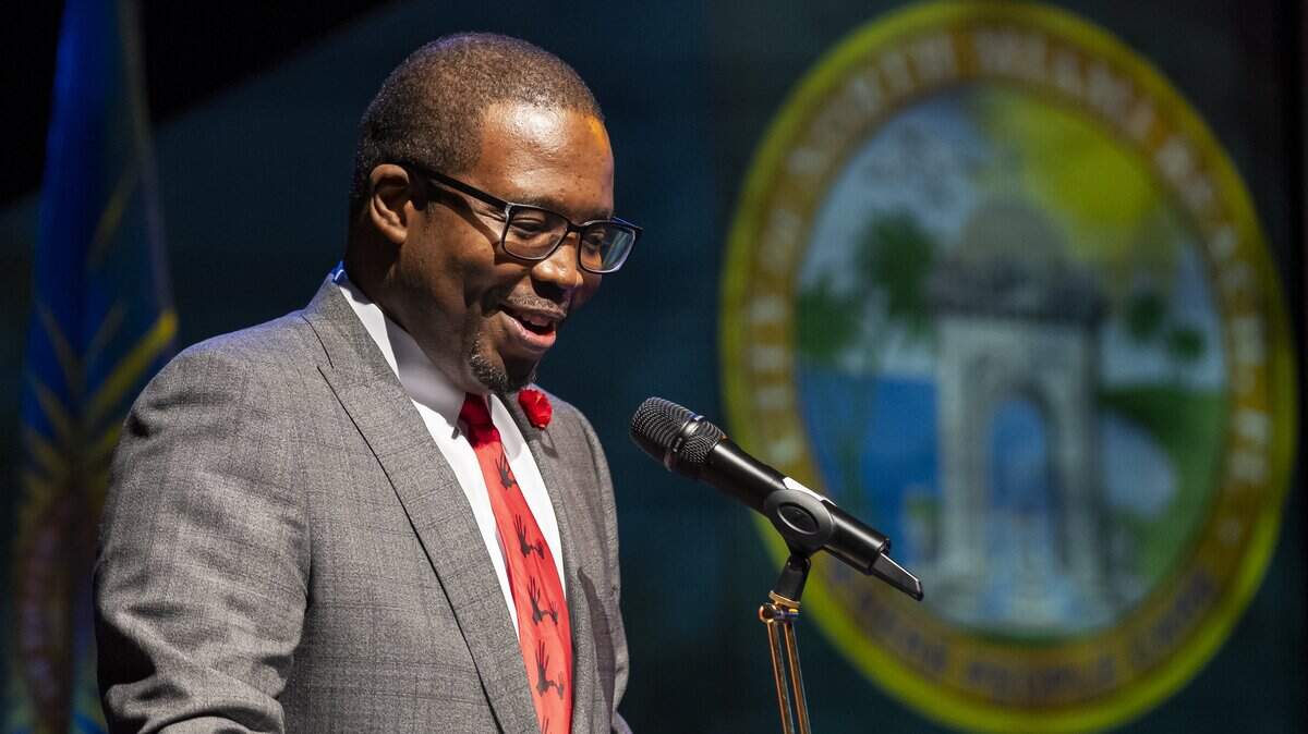 North Miami Beach Mayor Michael Joseph speaks after being sworn in during a ceremony on Tuesday, Dec. 10, 2024, in North Miami Beach, Florida.