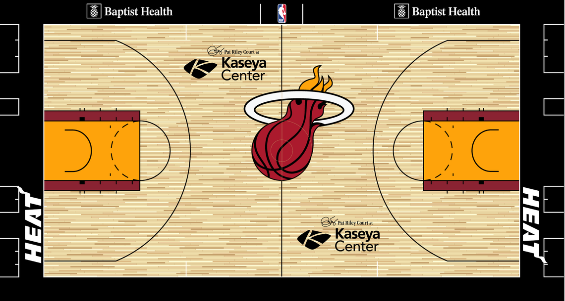 The Miami Heat is dedicating its home court to Pat Riley.