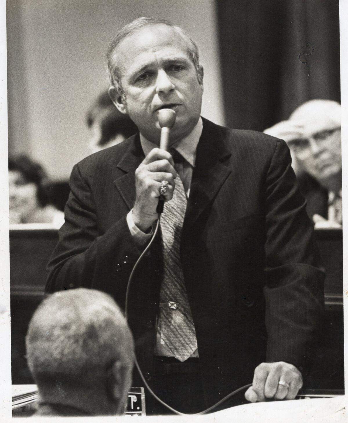 State Rep. Murray Dubbin speaking on the Florida House floor in May 1971.