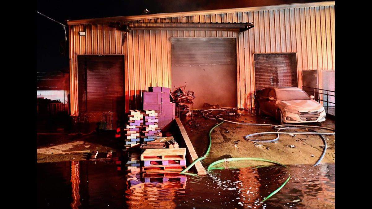Part of the warehouse where Magic in the Sky’s fireworks exploded on Dec. 1 outside Orlando.