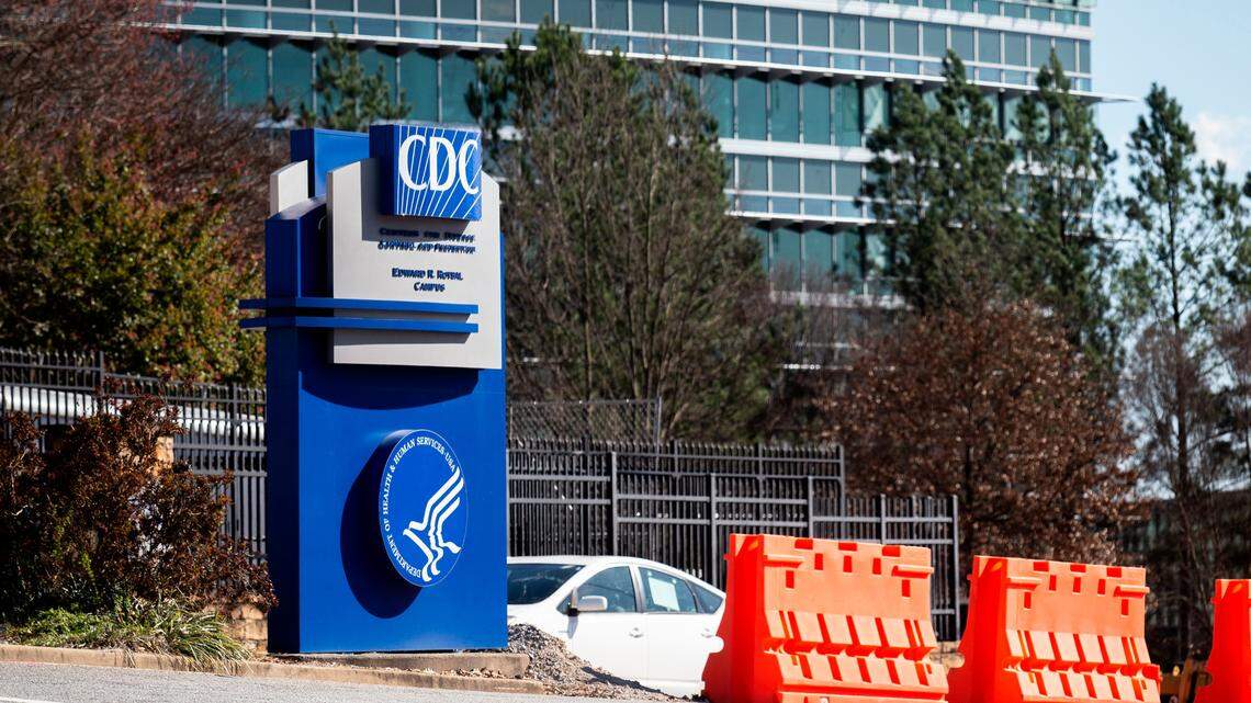 FILE - This March 6, 2020, file photo, shows the headquarters for Centers for Disease Control and Prevention in Atlanta. The agency has issued a warning after a fatal case of melioidosis, a rare bacterial disease, was reported in Georgia. (AP Photo/ Ron Harris, File)