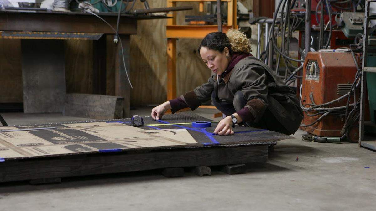 GeoVanna Gonzalez prepares for a solo exhibition at Locust Projects, which was ultimately cancelled.