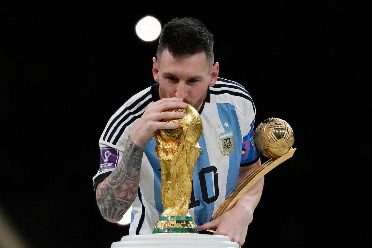 Argentine superstar Lionel Messi finally gets his World Cup trophy, the only prize that had eluded him in his career, after a thrilling win over France on penalty kicks Sunday in Qatar.
