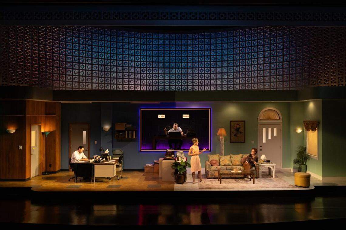 The cast of Miami New Drama’s world premiere of Nicholas Griffin’s “English Only.”