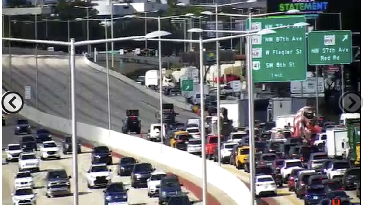 A man died Saturday morning in a crash that shut down the westbound lanes of the Dolphin Expressway near Northwest 57th Avenue, according to the Florida Highway Patrol.