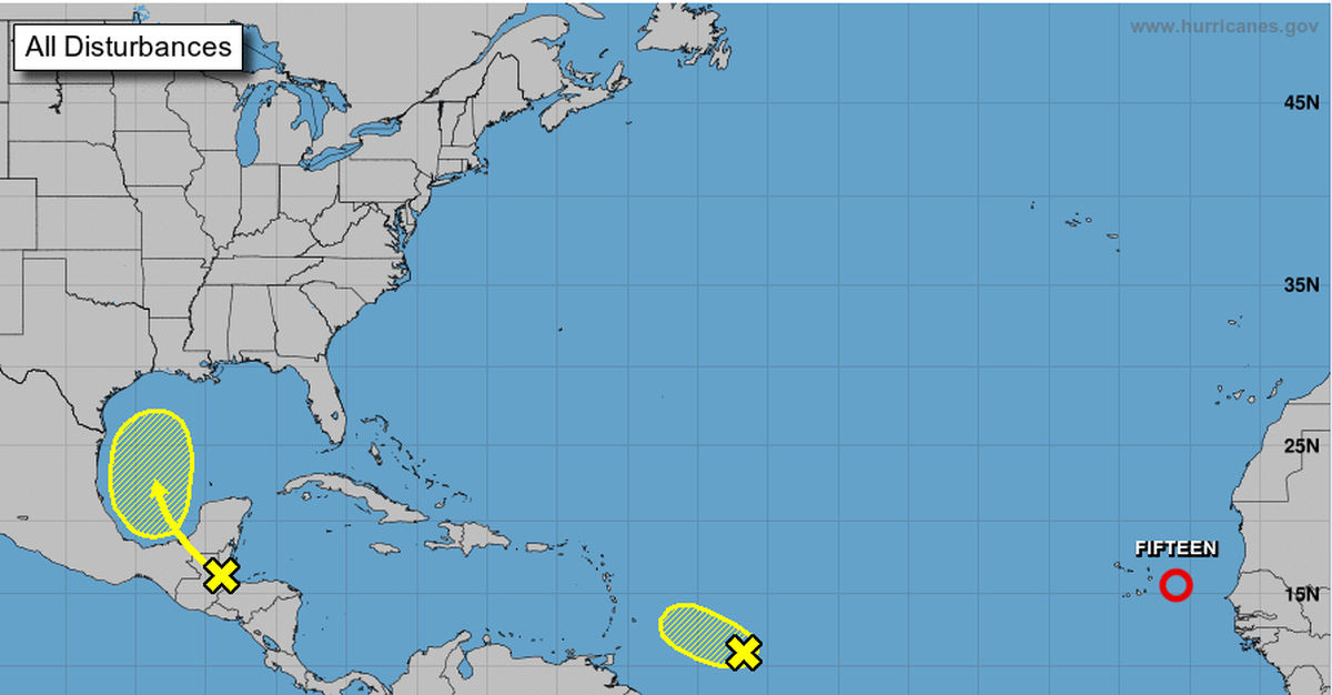 Forecasters are watching three potential storms in the Atlantic.