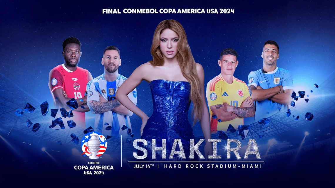 Colombian singer songwriter Shakira will perform at the Copa America final at Hard Rock Stadium on July 14, 2024.