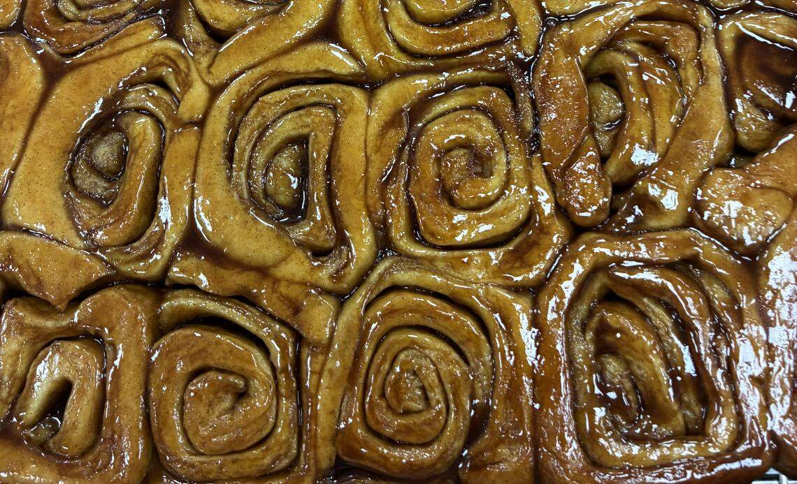 Cinnamon rolls from Knaus Berry Farm.