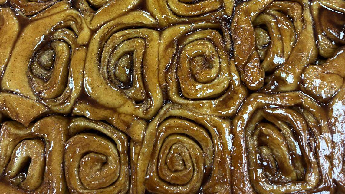 Cinnamon rolls from Knaus Berry Farm.