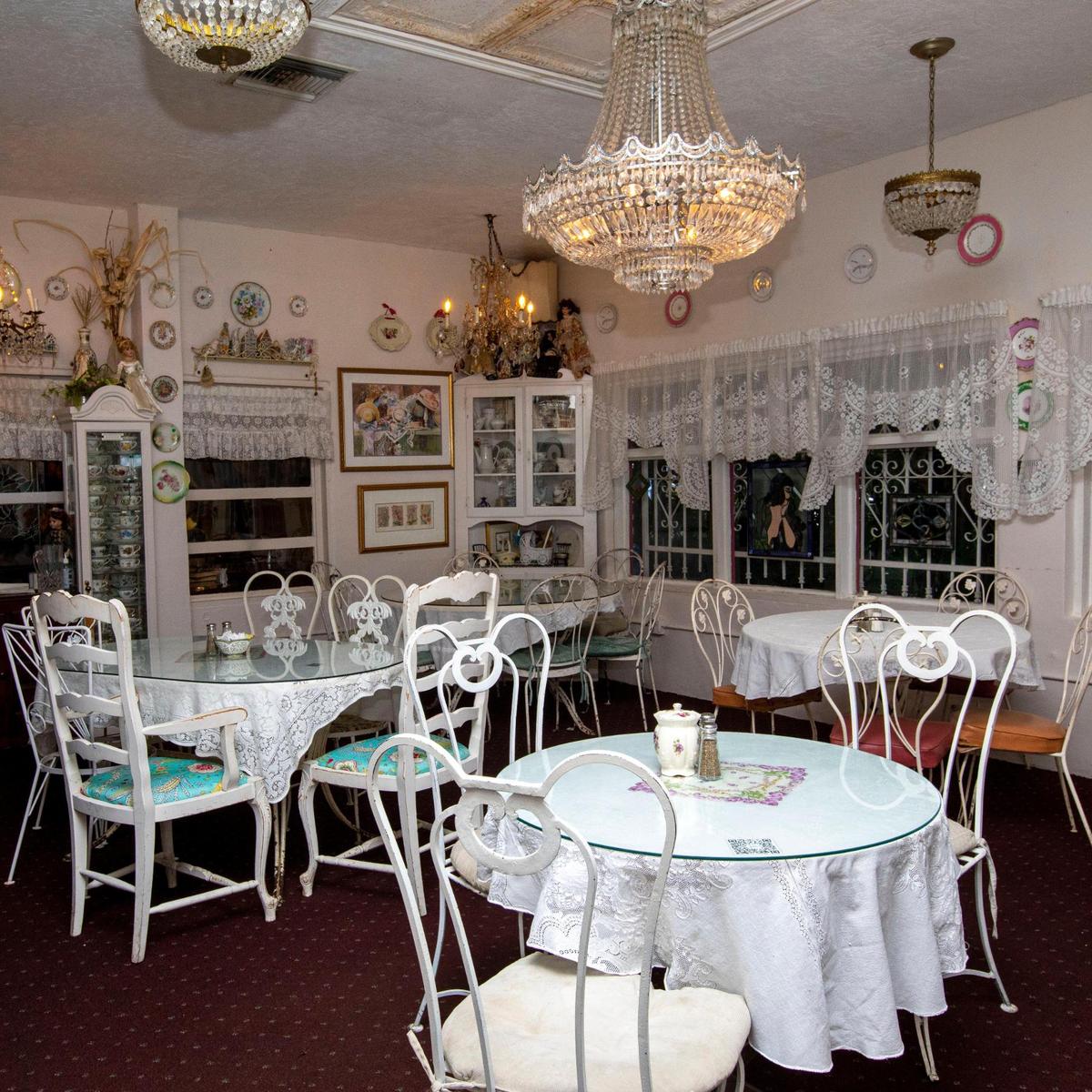 Inside look at The Tea Room at Cauley Square in Miami, Florida, on Thursday, Jan. 21, 2022. Reservations are required 24 hours in advance.