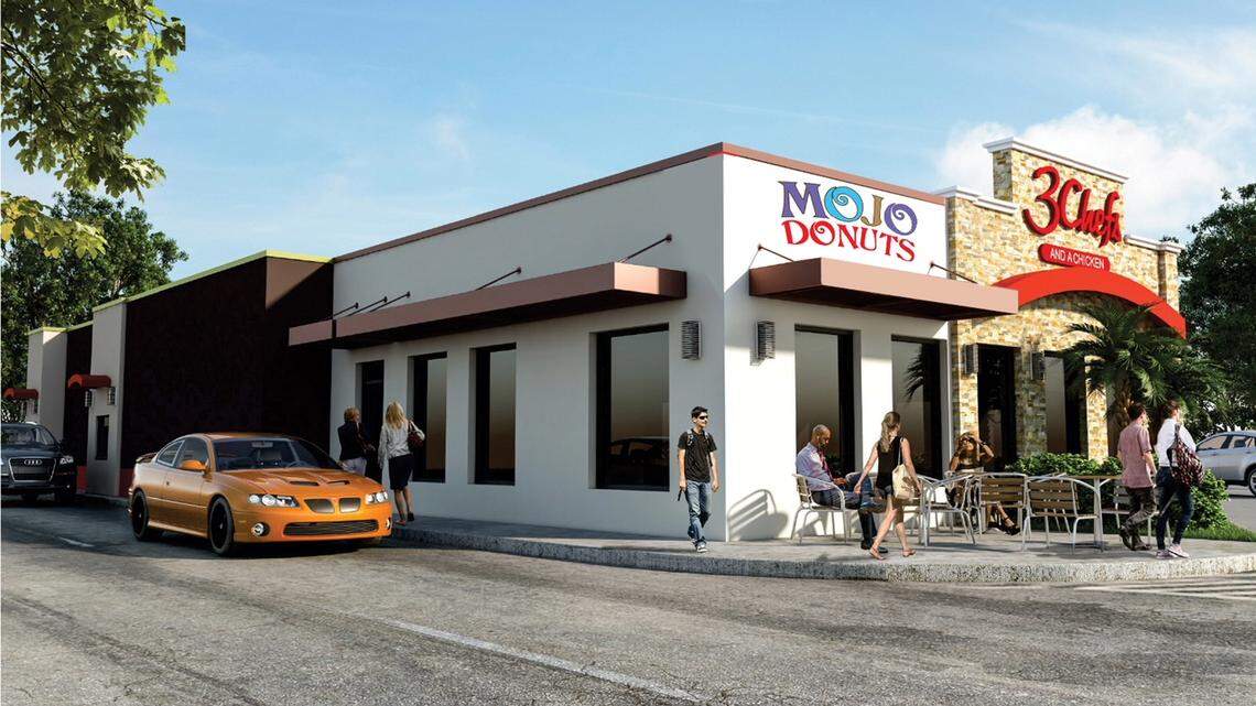 Mojo Donuts will open a third location inside the upcoming 3 Chefs and a Chicken in Coral Gables, near South Miami.