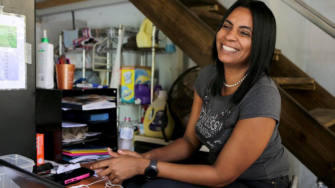 Maria Cepeda, a San Juan resident, talks about the Puerto Rico political power that may be felt in mid-term elections in Florida, since many left the island for Florida after Hurricane Maria.