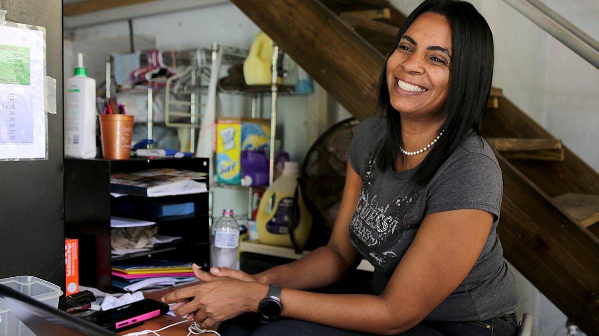 Maria Cepeda, a San Juan resident, talks about the Puerto Rico political power that may be felt in mid-term elections in Florida, since many left the island for Florida after Hurricane Maria.