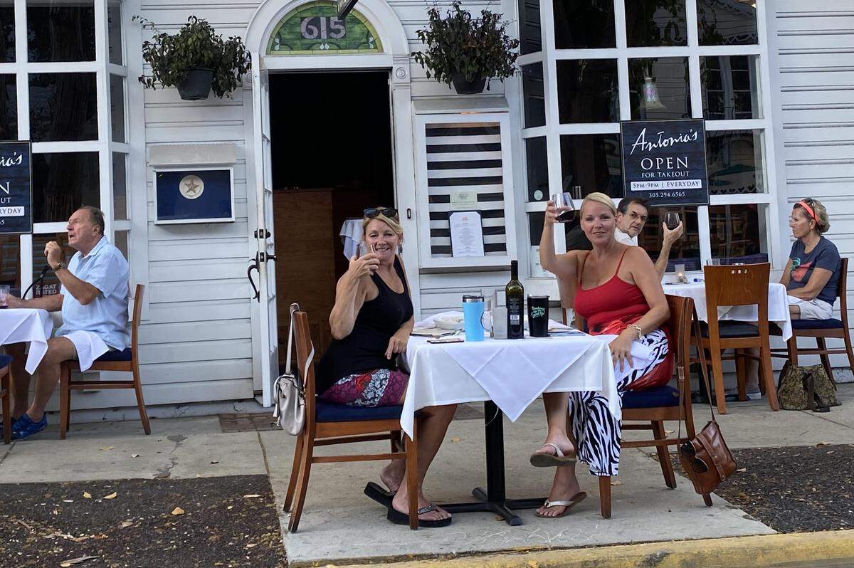 Key West restaurants were allowed to reopen their dining rooms to customers on May 4, 2020.