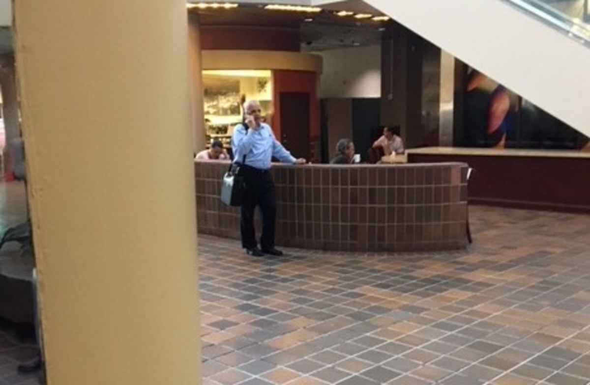 A cropped photo that Miami-Dade Commissioner Javier Souto provided county ethics investigators of his former aide and current challenger in the District 10 race. The photo was taken on Aug. 30, 2017, according to an ethics report. Souto accused Garrido of violating the county’s two-year ban on lobbying. Ethics investigators said they found no evidence of misconduct.