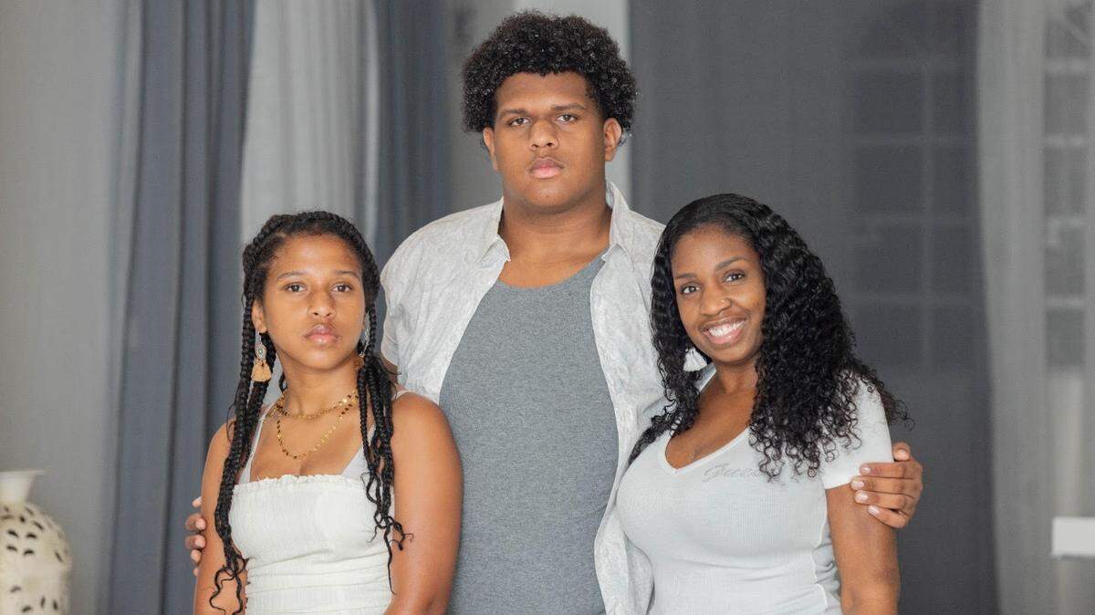 Tamika Luciano (right) says when she received the multiple sclerosis diagnosis, she drew strength from her children, Alana (left) and Antonio (center). “They kept me alive emotionally, mentally, and physically.”