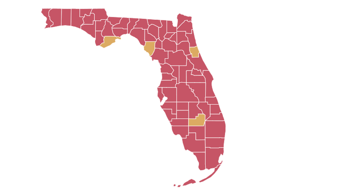 Daily COVID-19 cases in all but four of Florida’s counties have reached a “tipping point” before Christmas, according to Harvard University researchers.