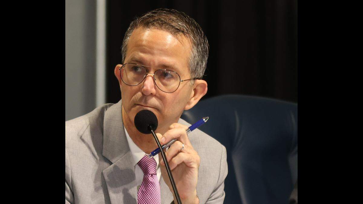 City Attorney Rafael Paz attends the first Miami Beach City Commission meeting since the election of a new mayor and three new commissioners at the Miami Beach Convention Center on Dec. 13, 2023.